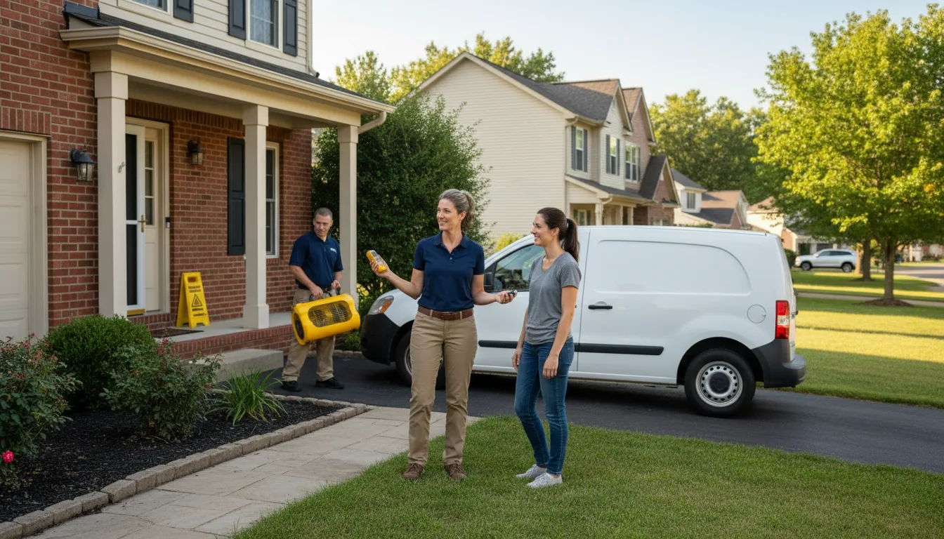 Residential water damage restoration in Waco, NC